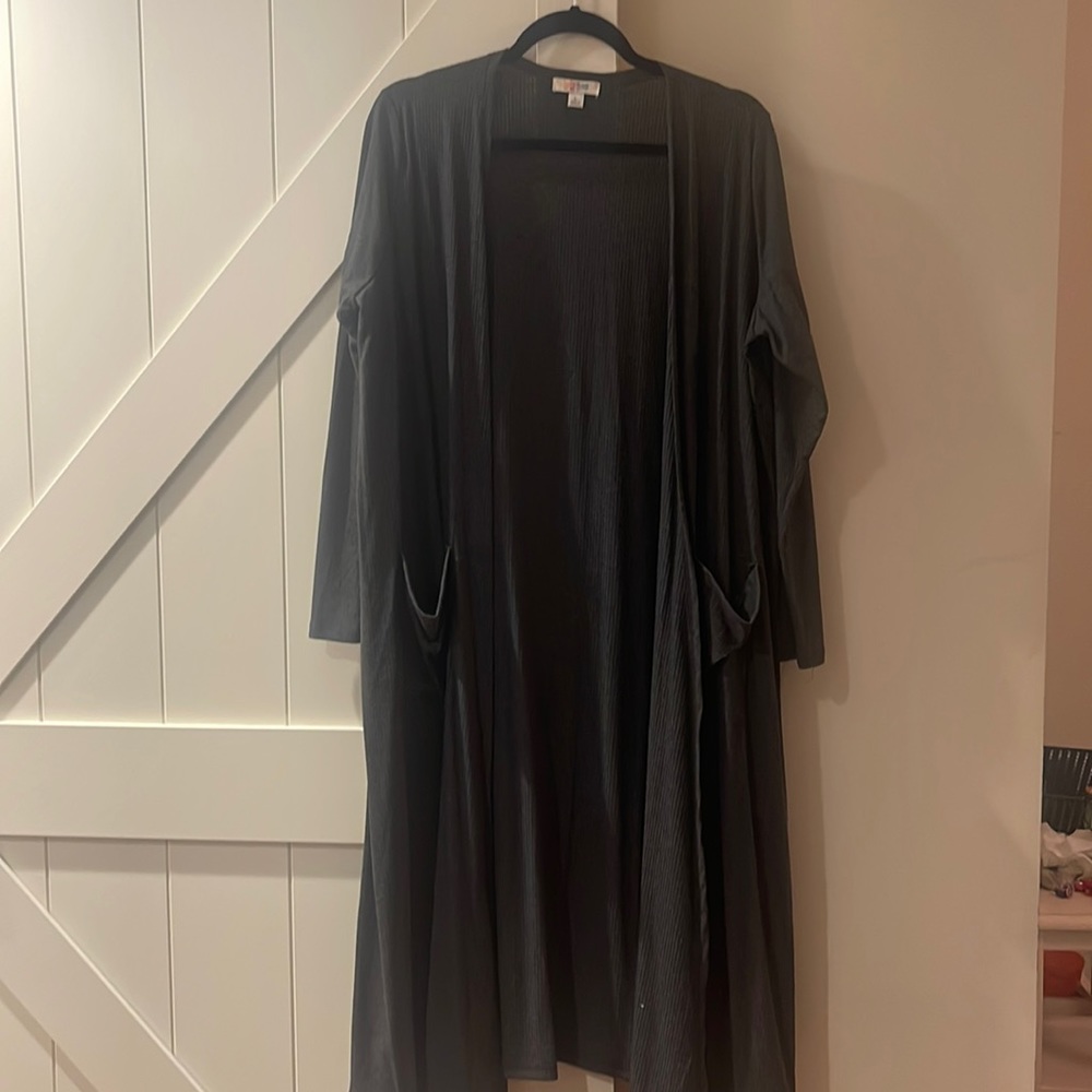 Lularoe Sarah Sweater Duster Gray Large